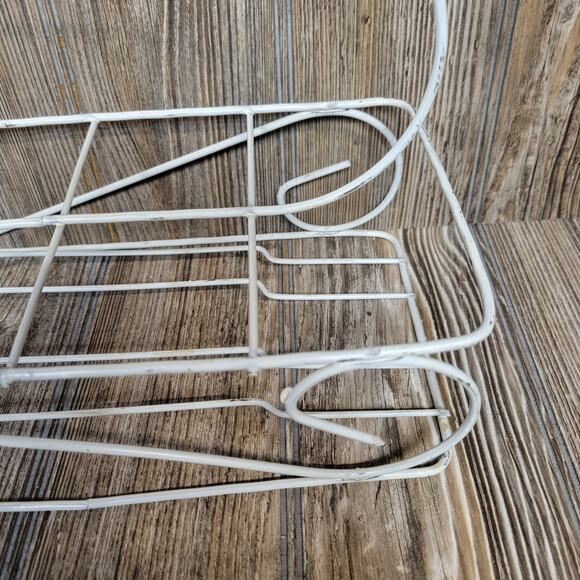 Vintage MCM Tumbler Carrier White Wire Cocktail Drinking Glass Caddy - Picture 4 of 6